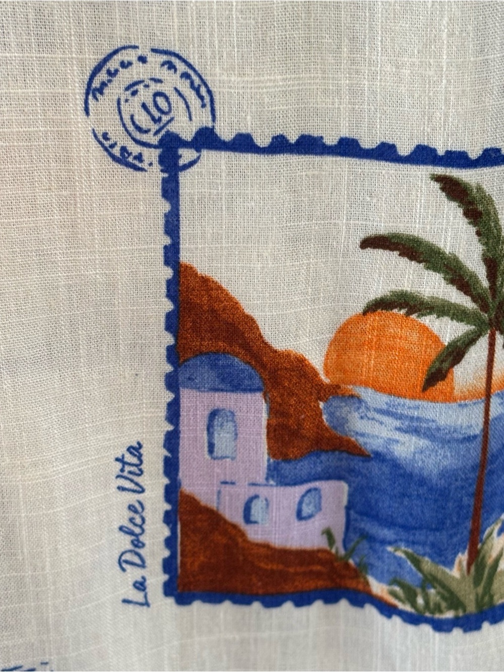 Label of Love Blue Moon Postcard Linen Blend Pull On Pants Women L - 27x28.5 NWT - Picture 8 of 8